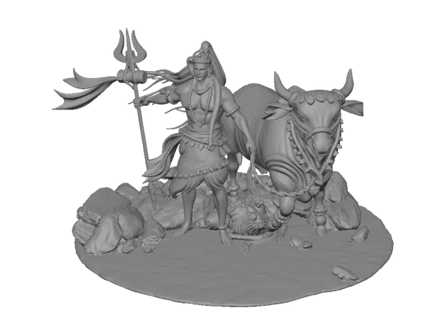3D model for Trident Wielder and Sacred Bull