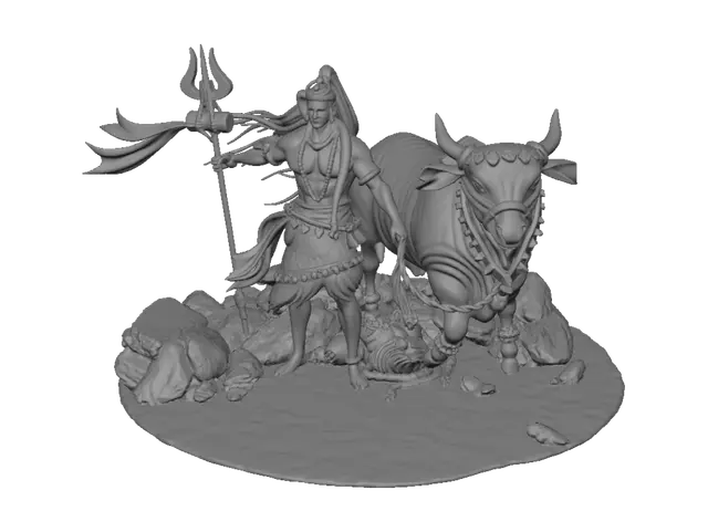 3D model for Trident Wielder and Sacred Bull
