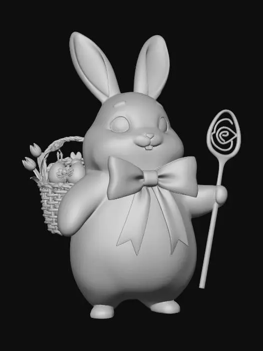 3D model for Pastel Easter Bunny, #EasterEgg2026#