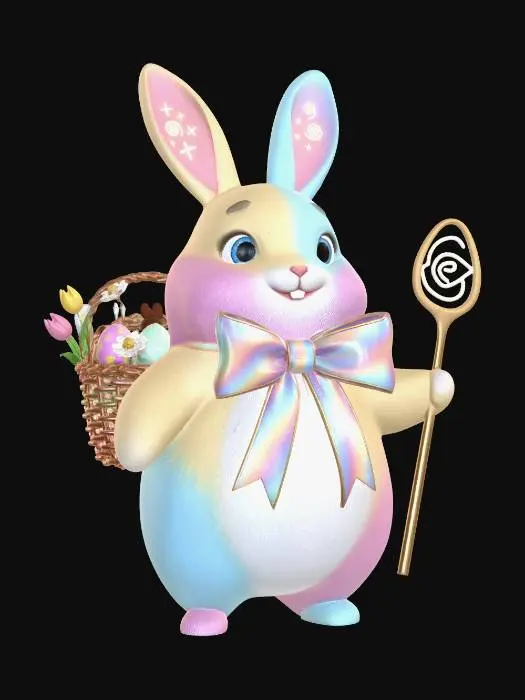 3D model for Pastel Easter Bunny, #EasterEgg2026#