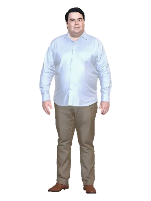 Casual Portrait of a Man in a Light Blue Shirt - Headshot 3D model, vytvořený pomocí AI