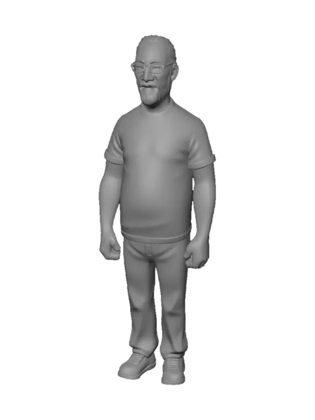 3D model for Grandfather in Grey