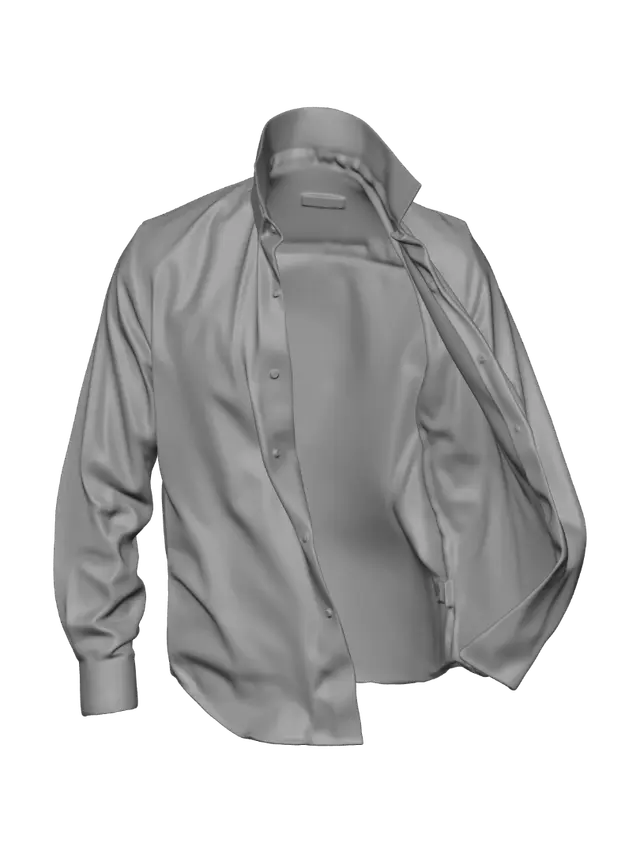 3D model for Floating Silver Shirt Against Peach