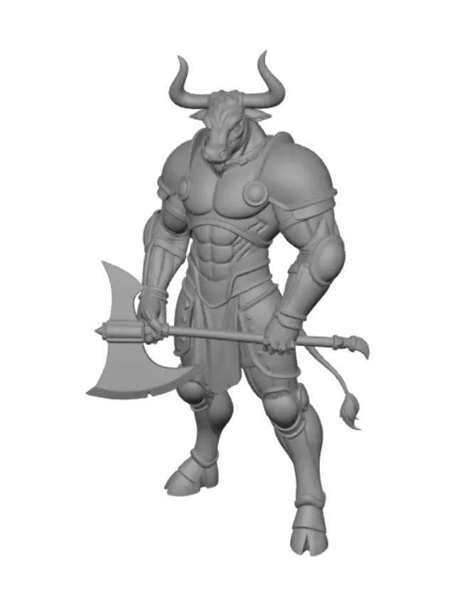 3D model for Golden Minotaur Knight