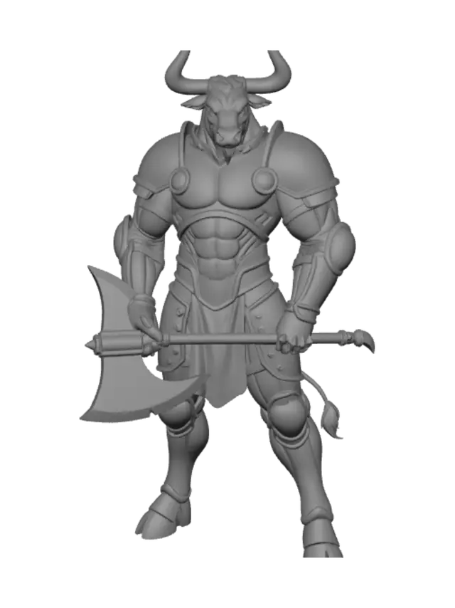 3D model for Golden Minotaur Knight