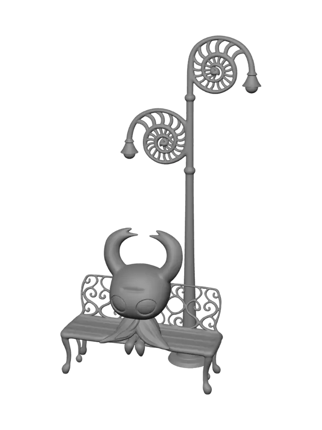 3D model for Midnight Rain on the Lonely Bench