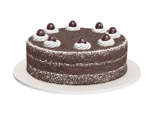 Weathered Portal Cake 3D model, vytvořený pomocí AI