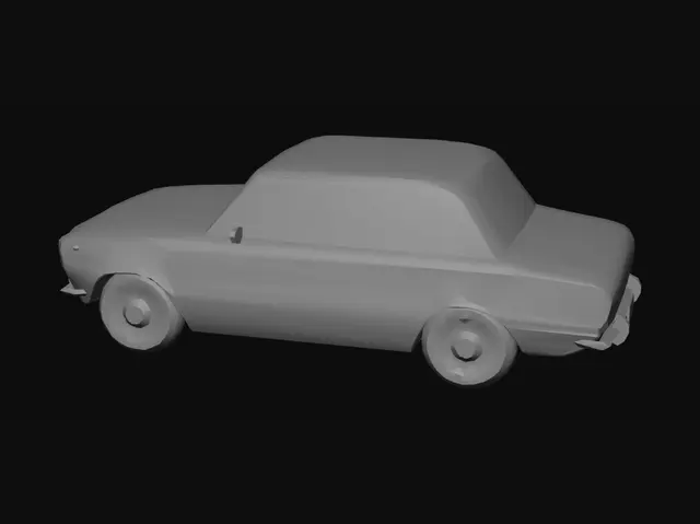 3D model for Rusty Blue Classic Sedan
