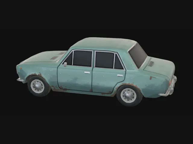 3D model for Rusty Blue Classic Sedan