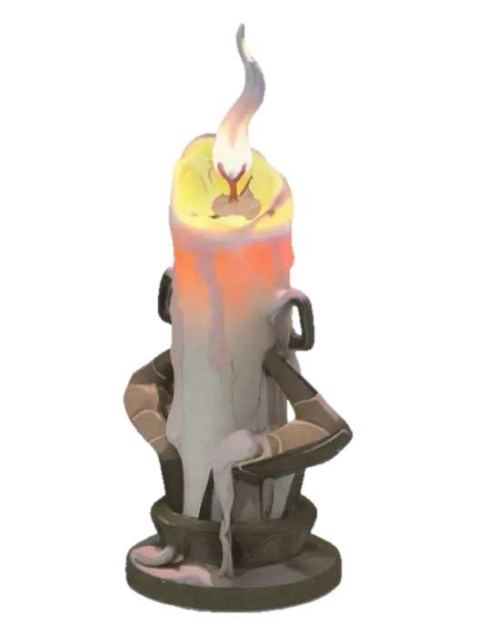 Radiant Candle 3D model, vytvořený pomocí AI