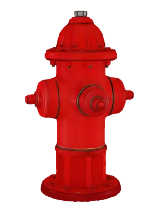 3D model for Red Hydrant Illustration