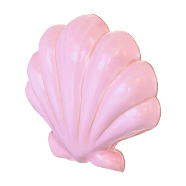 3D model for Pink Shell Clip