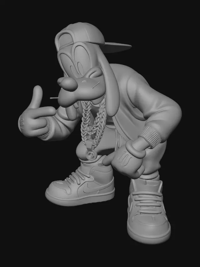3D model for Goofy in Gold Chains