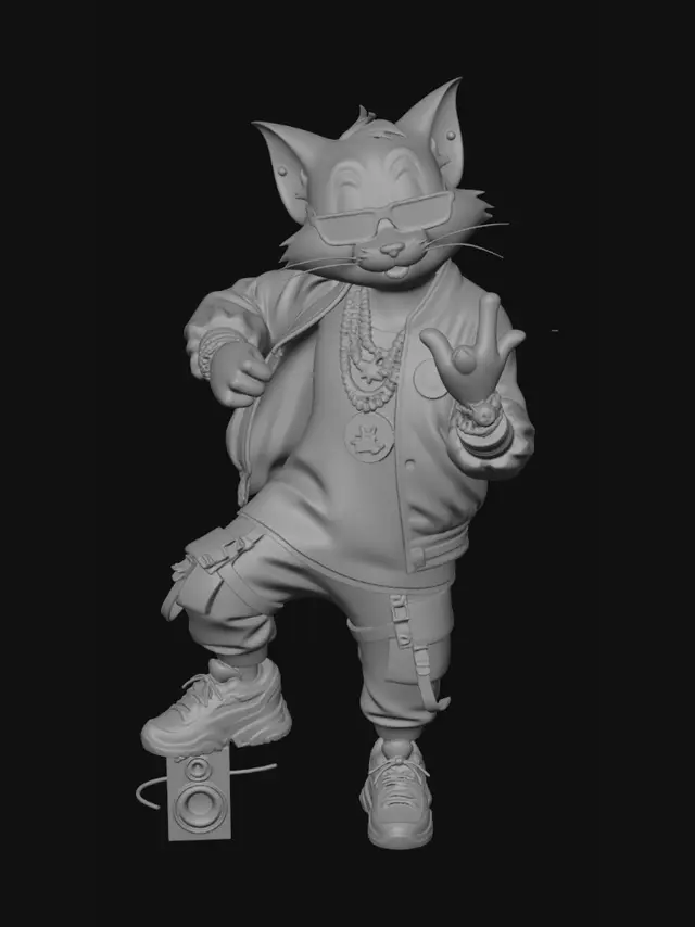 3D model for Gold Chain Rat