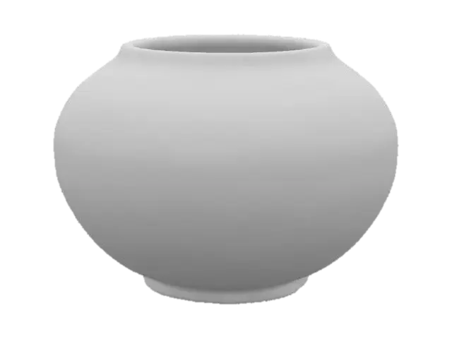3D model for Barro Negro Mexican Pottery with very flat bottom surface