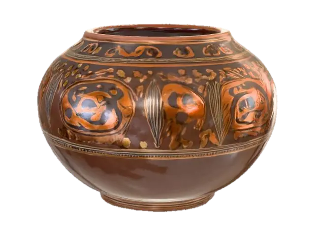 3D model for Barro Negro Mexican Pottery with very flat bottom surface