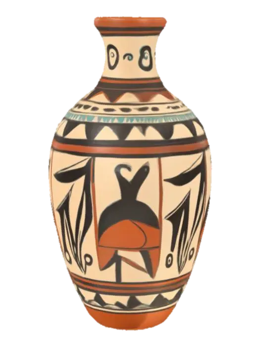 Hopi Indian Pottery - Native 3D model, vytvořený pomocí AI