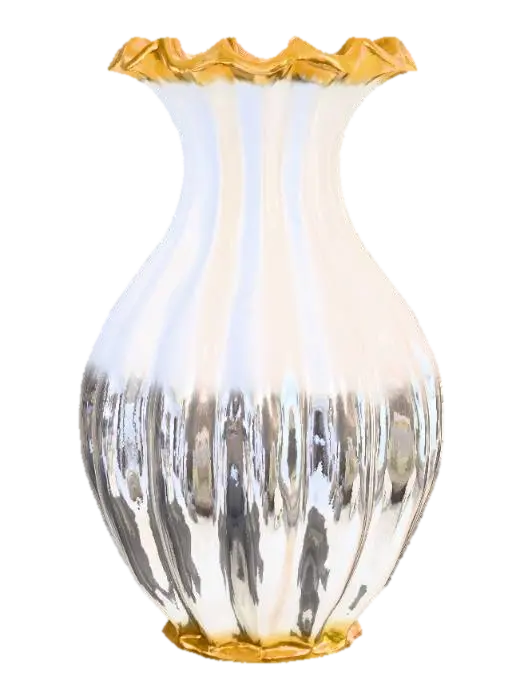Beautiful fluted Vase to hold flowers 3D model, vytvořený pomocí AI