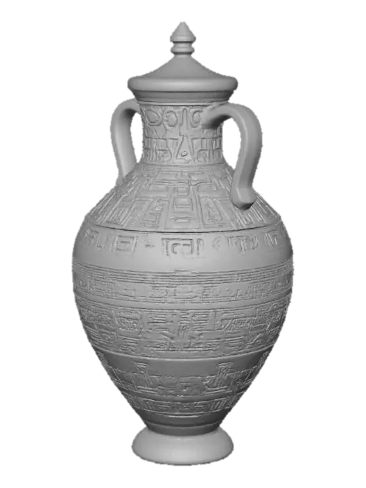 3D model for Egyptian Jar with lid