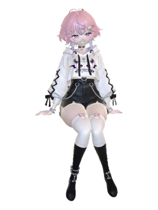 Redshield Warrior - Femboy 3D model, vytvořený pomocí AI