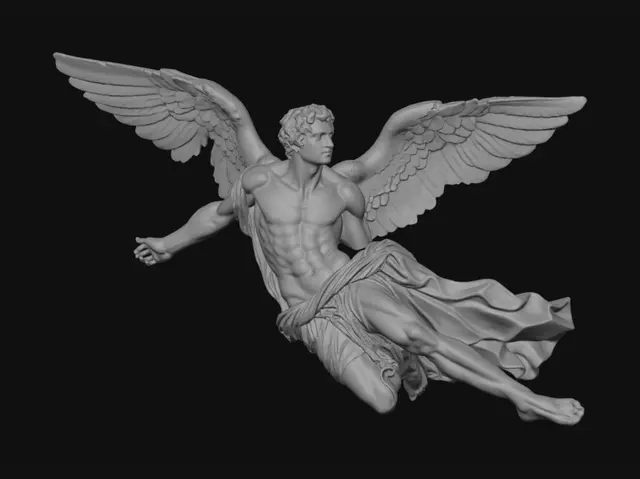 3D model for Winged Messenger Over the Moon