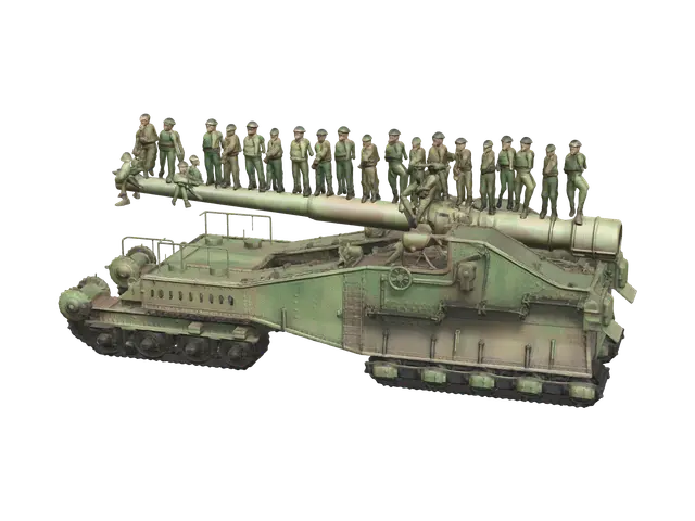 3D model for Stylized Gustav Gun