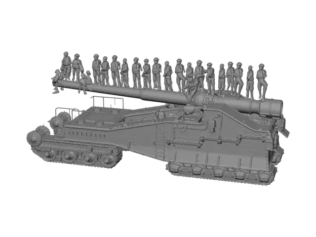 3D model for Stylized Gustav Gun