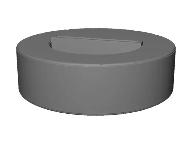 3D model for Blue Circular Enclosure with Internal Mechanism