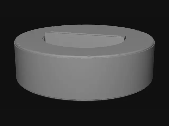 3D model for Blue Circular Enclosure with Internal Mechanism