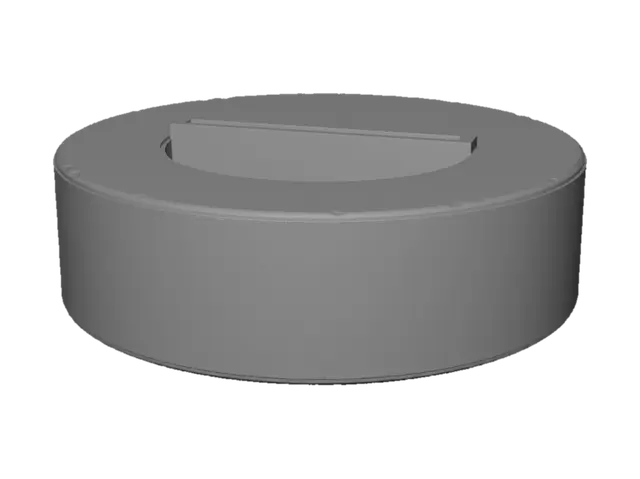 3D model for Blue Circular Enclosure with Internal Mechanism