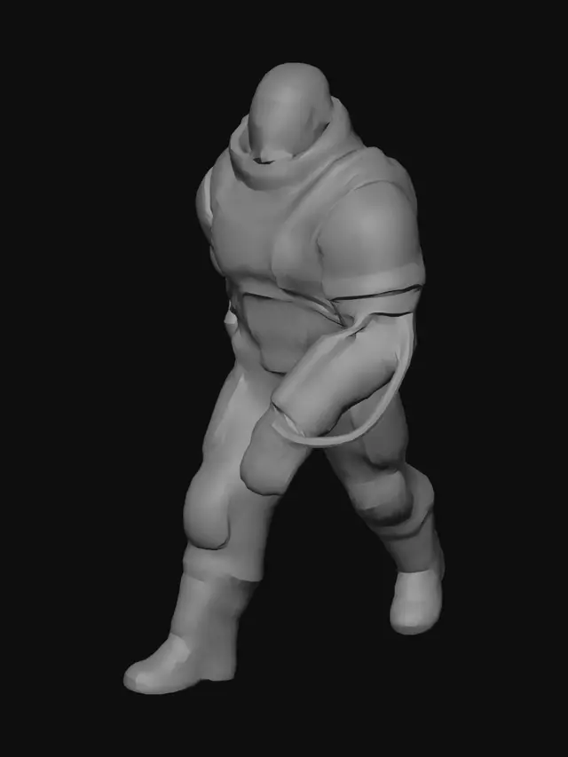3D model for Create a chibi stylized concept art of a 2D anime character, with a head slightly larger than the rest of the body (slightly chibi), but maintaining a body and limbs with agility for fighting and quick movements. Jane, a cold and lethal female cyberpunk samurai assassin. Limbus Company art style, slightly larger head. Wearing a black reflective vinyl tactical suit with asymmetrical steel zippers. She has silver mirrored lenses implanted directly over her eyes, hiding her emotions. Holding a futuristic monofilament katana that emits a vibrant yellow glow. Dystopian cyberpunk aesthetic. Clean light gray background, full body character design sheet, clear A-pose, flat lighting for 3D modeling reference.