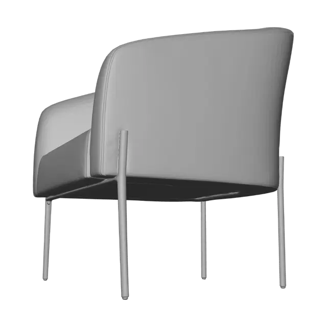 3D model for Ivory Bouclé Armchair