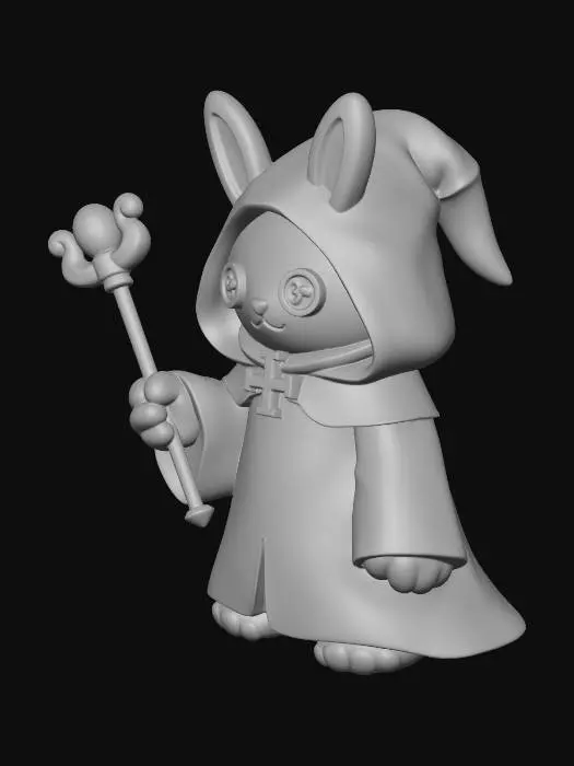 3D model for Plush Mage Bunny