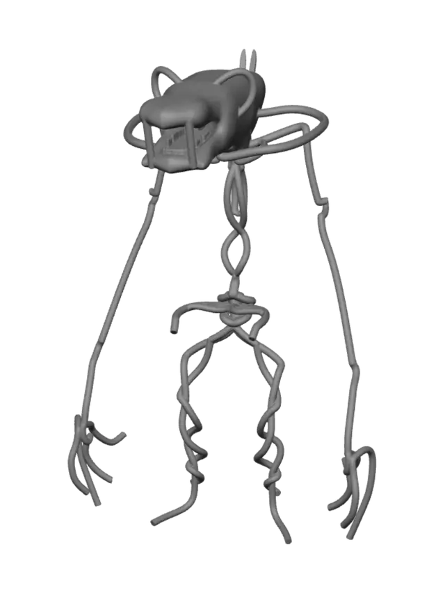 3D model for Wireframe Backrooms Creature