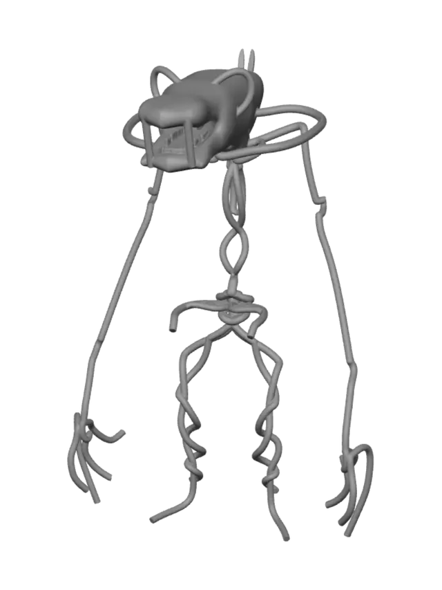 3D model for Wireframe Backrooms Creature
