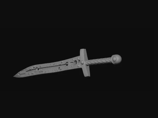3D model for Great Sword made of various cheeses