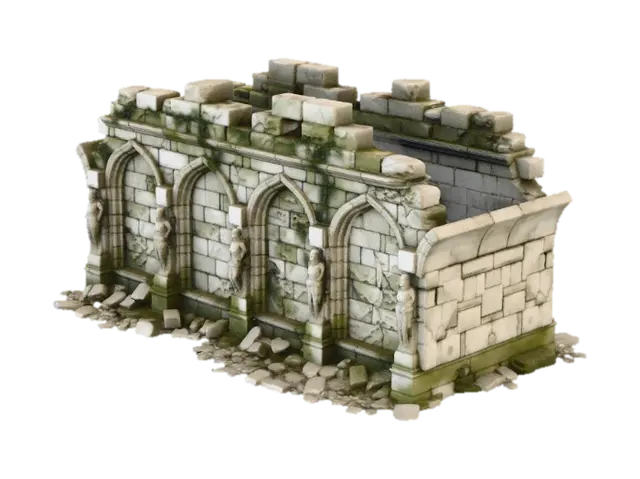 Ruins of the Ivy Arches - Wild 3D model, vytvořený pomocí AI