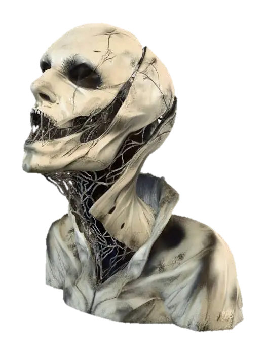 horror scream - Nightmare 3D model, vytvořený pomocí AI