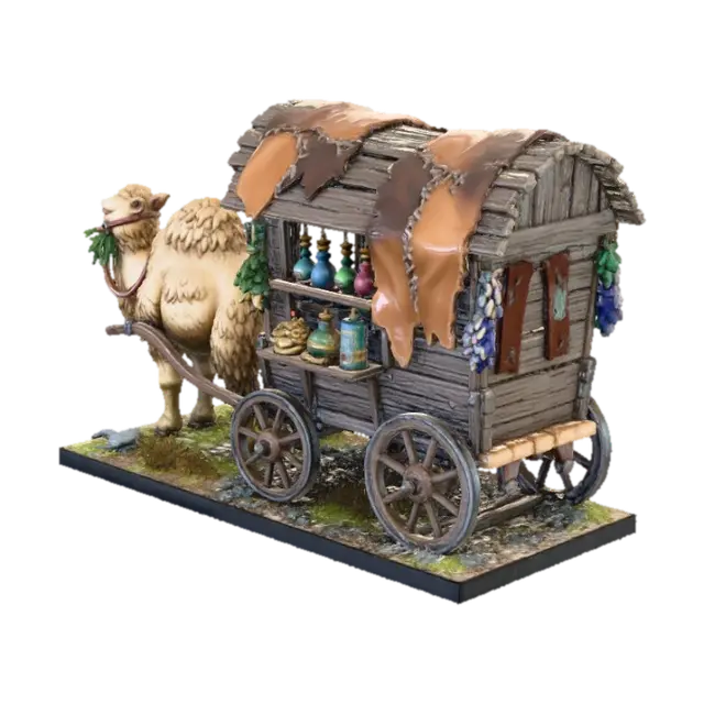 Alchemist's Caravan - Merchant 3D model, vytvořený pomocí AI
