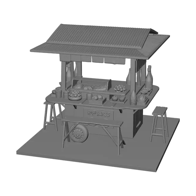 3D model for Modern Foodcart