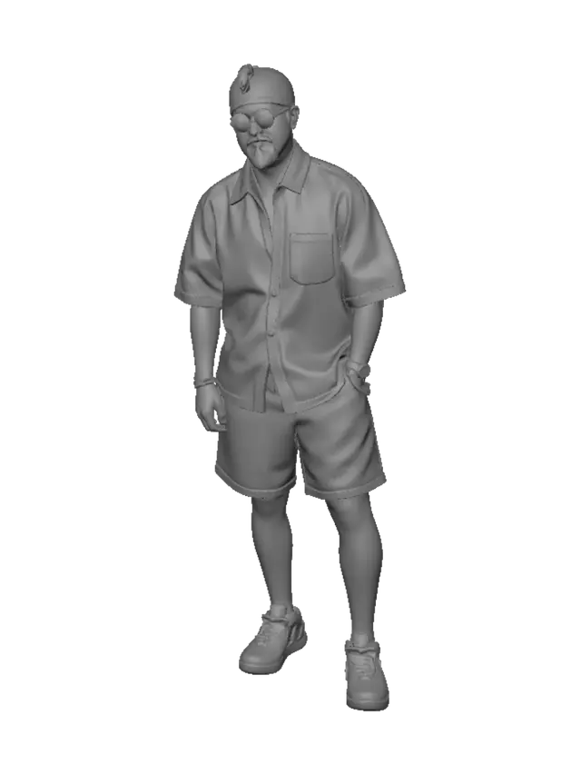 3D model for Casual Denim Summer Look