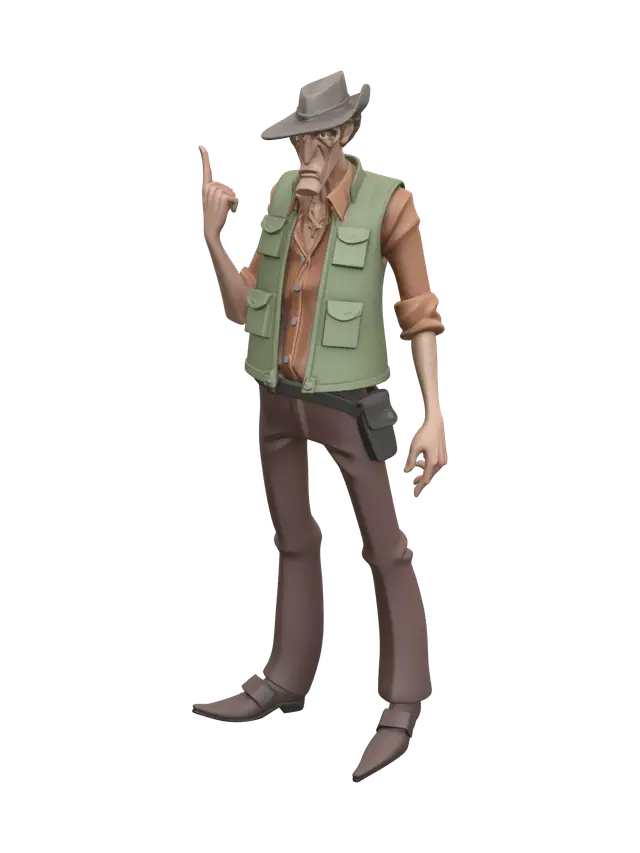 3D model for Low-Poly Sniper Tf2