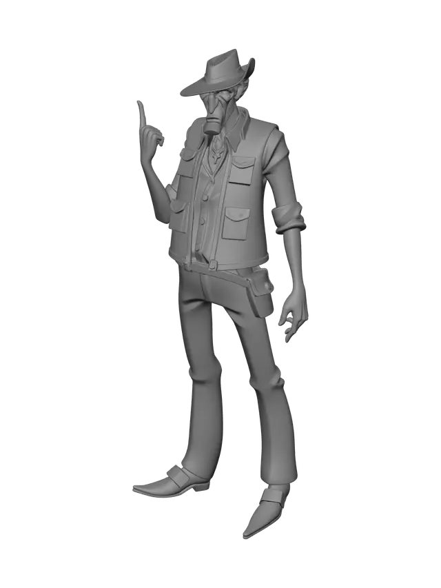 3D model for Low-Poly Sniper Tf2