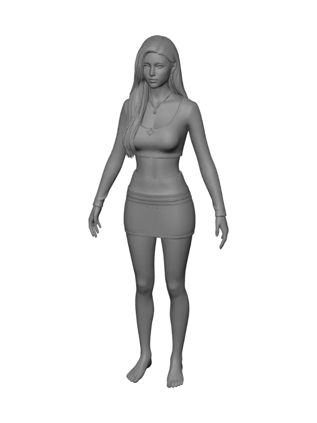 3D model for Ivory Lace Co-Ord Set