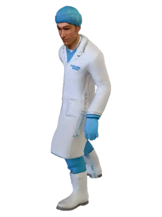 Food Safety Specialist - Inspector 3D model, vytvořený pomocí AI