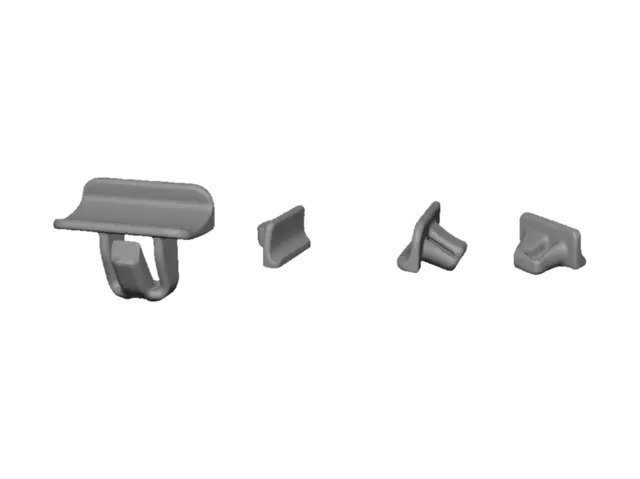 3D model for Assorted plastic automotive panel clips