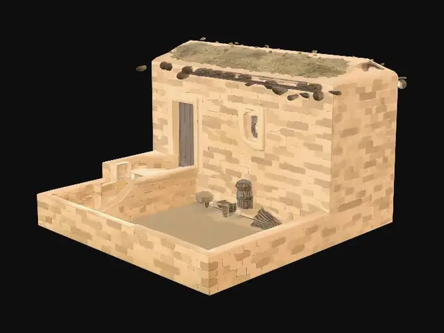 3D model for Thatched Mudbrick House