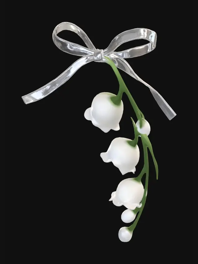 3D model for Lily of the Valley with Ribbon