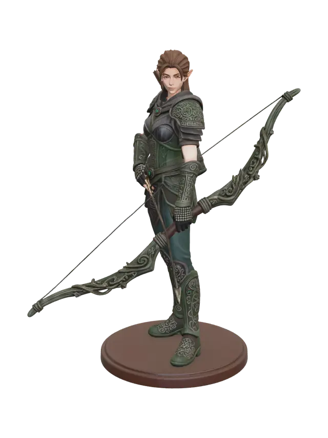 3D model for Stylized Elven Ranger Character