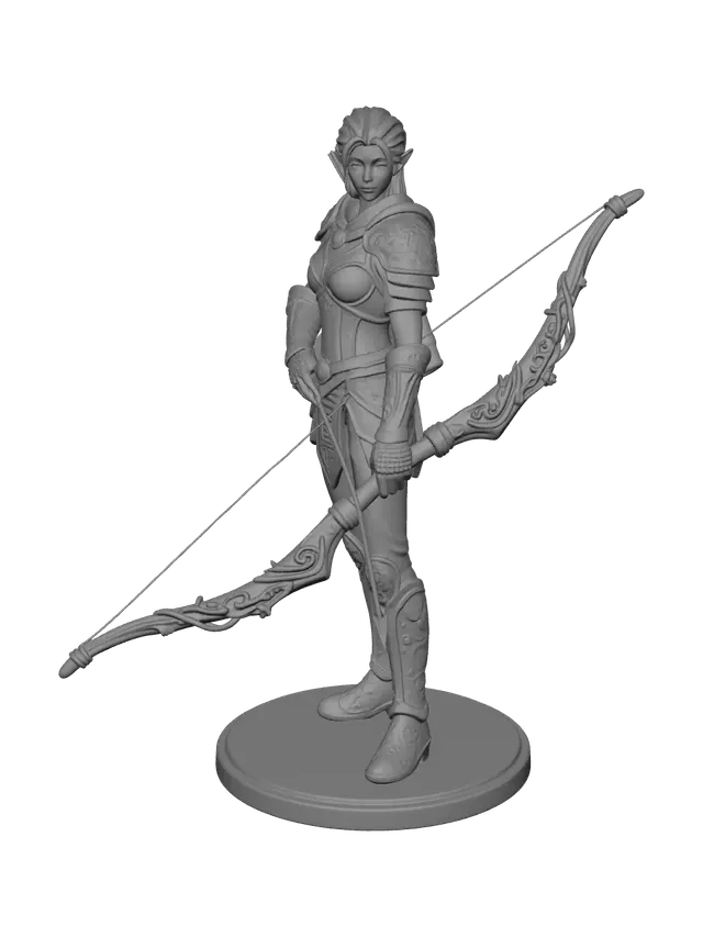3D model for Stylized Elven Ranger Character